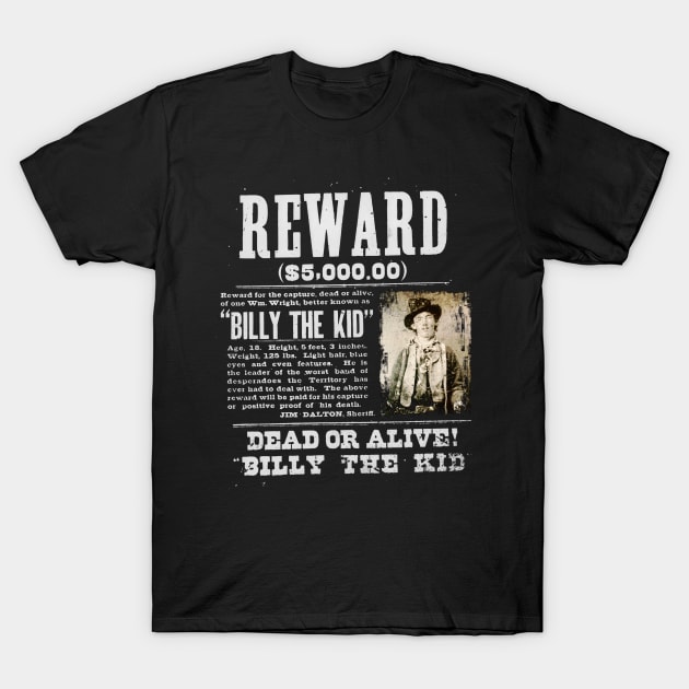 Billy The Kid T-Shirt by EddieBalevo